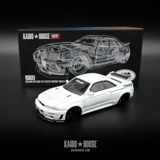 Nissan Skyline GT-R (R33) Greddy GR33 V1 - Kaido House x Mini GT 1/64 //113