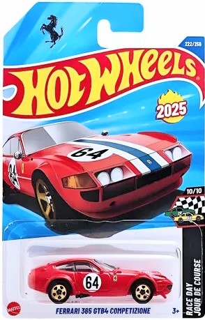 Hot Wheels Mainline Ferrari 365 GTB4 Compilation Red + Protector Case