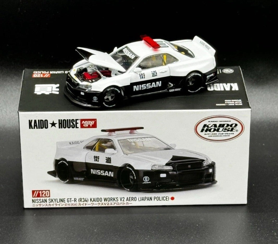 Nissan Skyline GT-R(R34) Kaido Works V2 Aero Japan Police (KHMG120) Chase //120