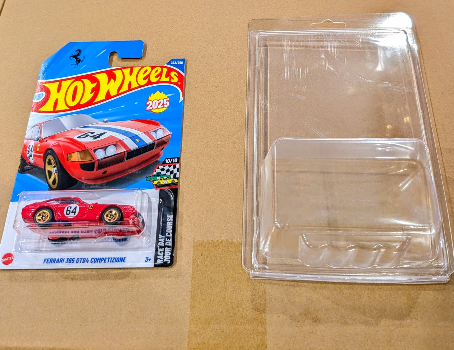 Hot Wheels Mainline Ferrari 365 GTB4 Compilation Red + Protector Case